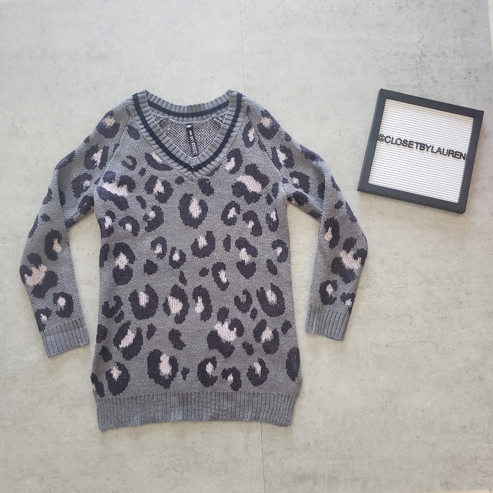Lord & Taylor Design Lab Animal Print Sweater